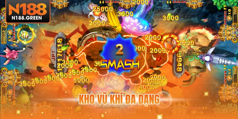 Kho vũ khí đa dạng